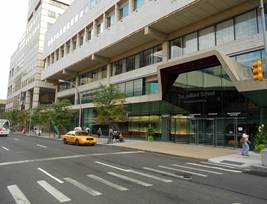 The entrance of ELS Language Center at Juilliard is located directly across from the famous Lincoln Plaza.